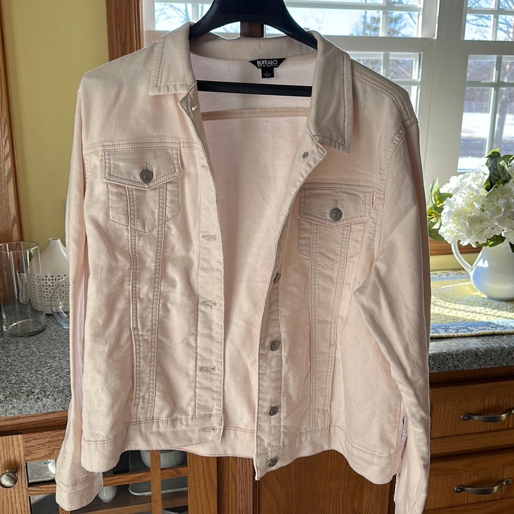 Peachy cream jean jacket